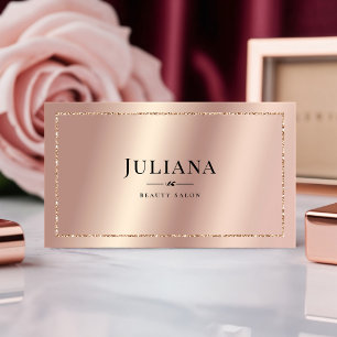 Blush Pink Metallic Foil Luxury Business Card