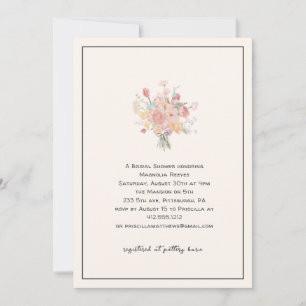 Blush Pink Minimalist Elegant Bridal Shower Invitation