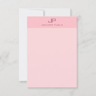 Blush Pink Minimalist Modern Monogram Template