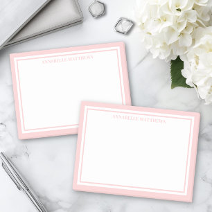 Blush Pink Minimalist Monogram Post-it Notes