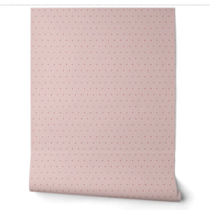 Blush Pink Minimalist Polka Dot Wallpaper