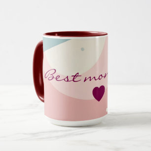 Blush Pink Mint Abstract Modern Collection Mug