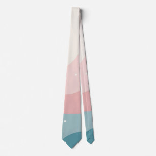 Blush Pink Mint Abstract Modern Collection Tie