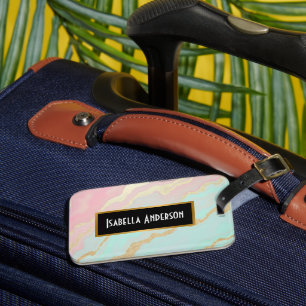 Blush Pink Mint Gold Luxury Popular Collection Luggage Tag