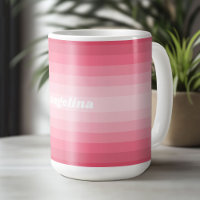 Blush Pink Mod Retro Striped Pattern Custom Name