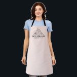 Blush Pink Modern Bakery Cupcake Apron<br><div class="desc">A modern blush pink and black apron is perfect for your small bakery business. It features a cute cupcake and can be personalised with your business information. Designed for you by Blackberry Boulevard.</div>