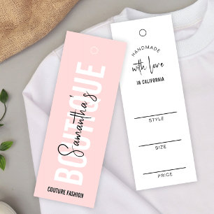 Blush Pink Modern Clothing Boutique Hang Tags