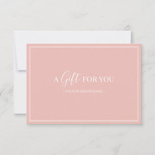 Blush Pink Modern Customised Gift Certificate