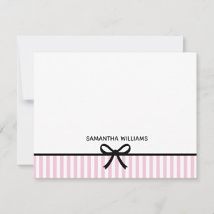 Blush Pink Modern Elegant Girly Monogram Name Card