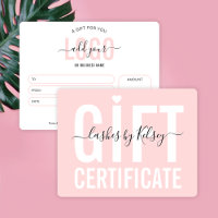 Blush Pink Modern Logo Beauty Salon Gift Voucher