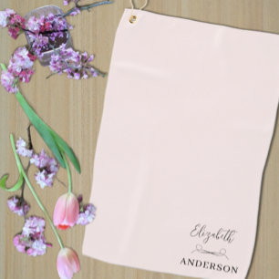 Blush Pink Modern Minimalist Golf Towel