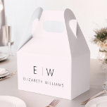 Blush Pink Modern Minimalist Monogram Name Favour Box<br><div class="desc">Elevate your event's favours with our Classic Elegant Modern Minimalist Monogram Favour Box. Meticulously designed, these favour boxes seamlessly blend timeless sophistication with contemporary minimalism, making them a stylish and memorable addition to your celebration. Crafted with precision and attention to detail, these favour boxes are more than just containers; they...</div>