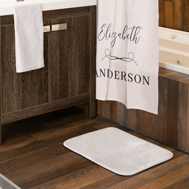 Blush Pink Modern Minimalist Shower Curtain (Creator Uploaded)