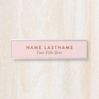 Blush Pink Modern Simple Girly Minimalist Title