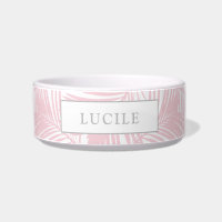 Blush Pink Modern Tropical Pattern Pet Name