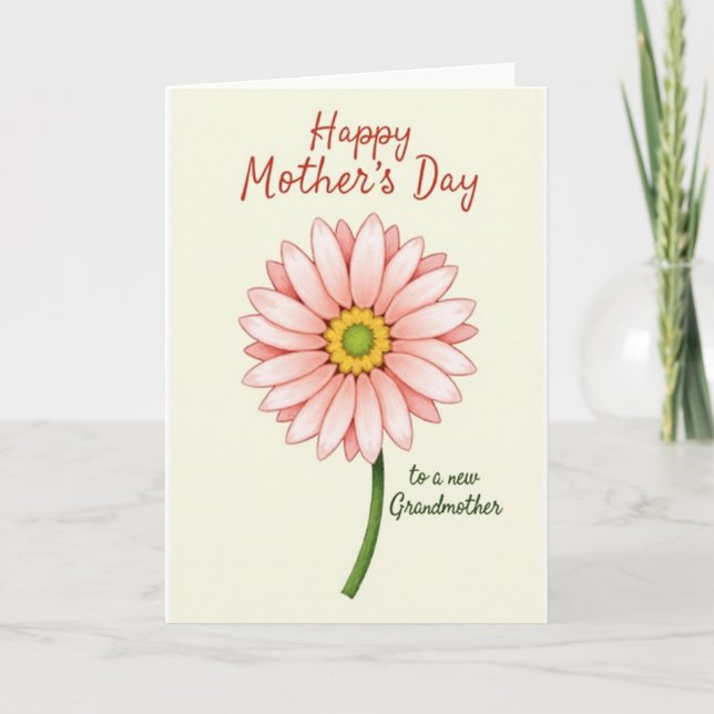 Blush Pink Moms Day Design Card (Front)