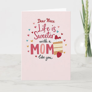 Blush Pink Moms Day Message Card