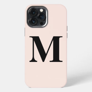Blush Pink Monogram Initial Custom Name Classy iPhone 13 Pro Max Case