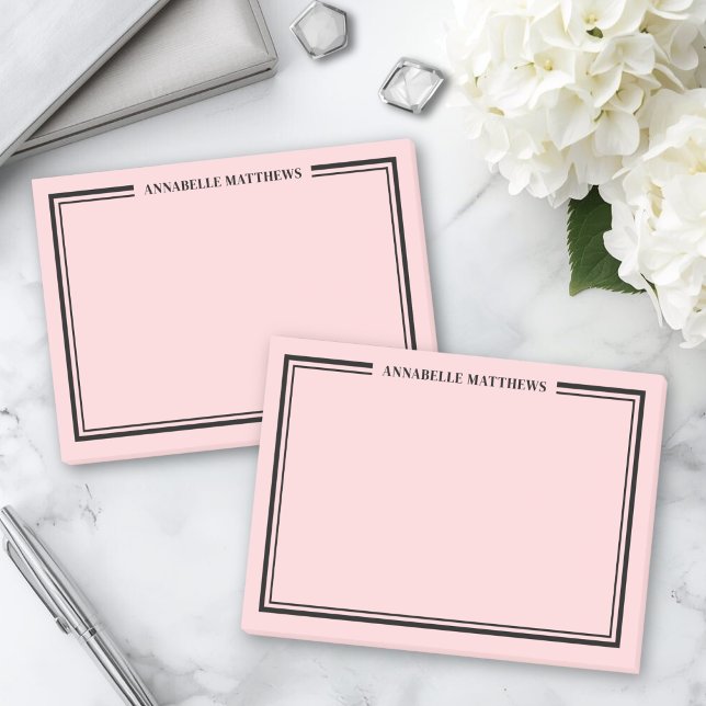 Blush Pink Monogram Post-it Notes (Blush Pink Monogram Post-it Notes )