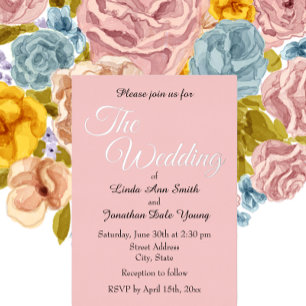 Blush Pink Monotone Simple Style Wedding