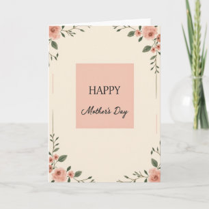 Blush Pink Mothers Day Message Card