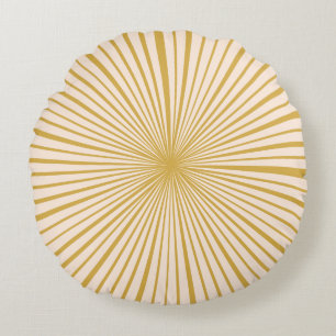 Blush Pink Mustard Wheel Round Cushion