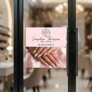 Blush Pink Nail Salon Photo Social Media Logo