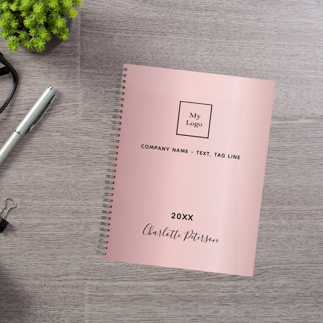 Blush pink name business logo elegant 2026 planner (Creator Uploaded)