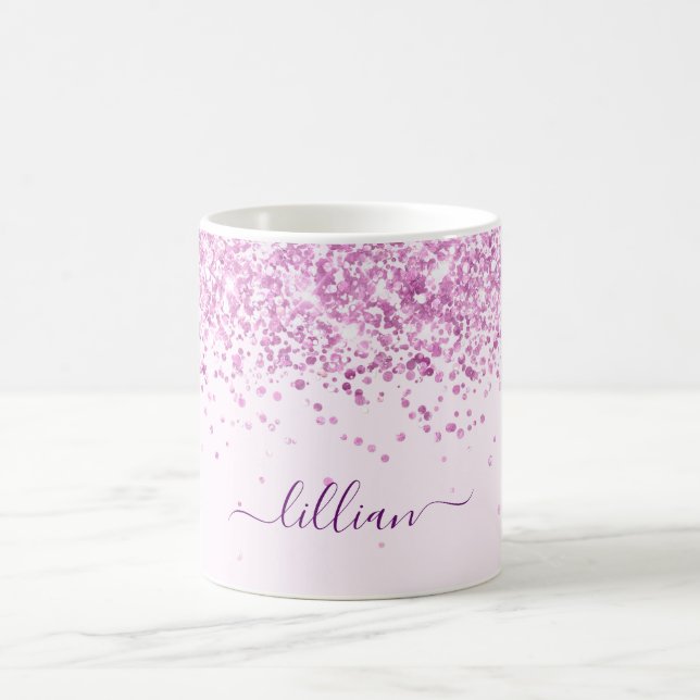 Blush pink name script coffee mug (Center)