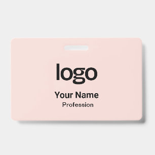 Blush Pink Name Tags Badges ID Badge