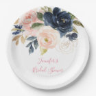 Blush Pink | Navy Watercolor Floral Bridal Shower