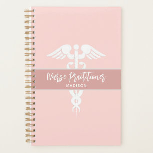 Blush Pink Nurse Practitioner Medical Personalized Planner