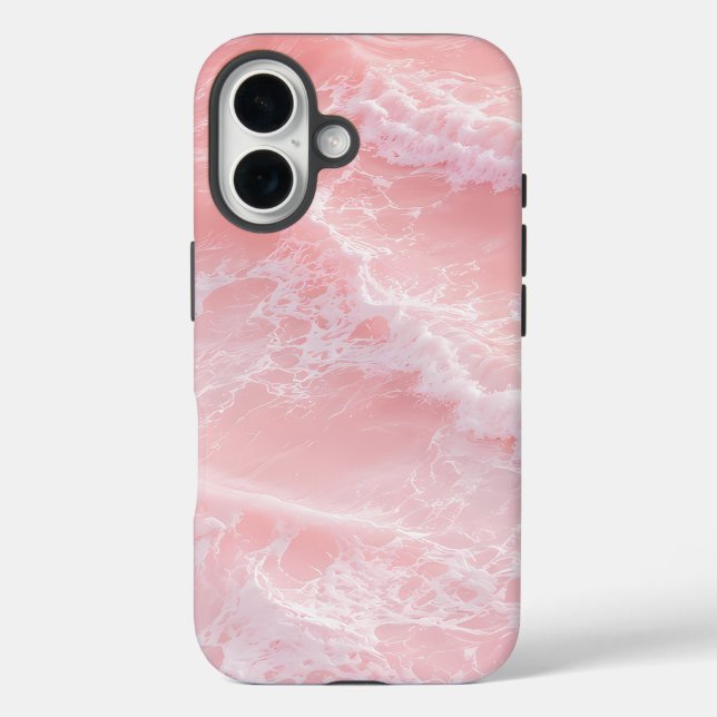 Blush Pink Ocean Waves Case-Mate iPhone Case (Back)