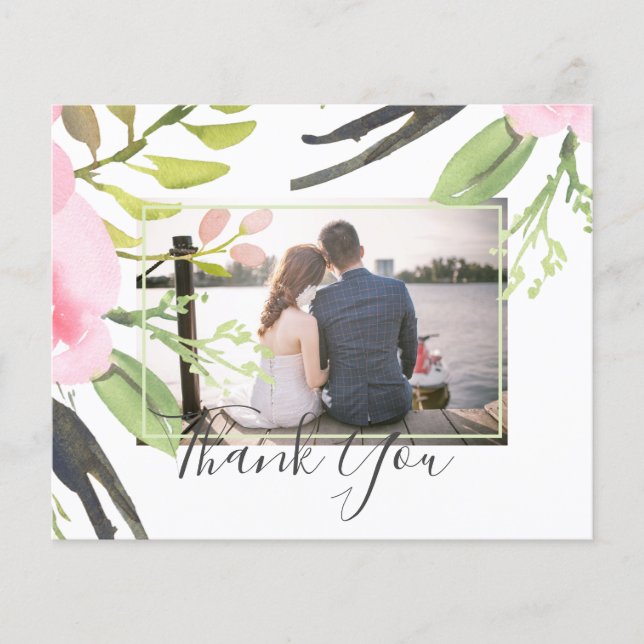 Blush Pink Olive Photo Thank You Lowest Budget Flyer (Front)