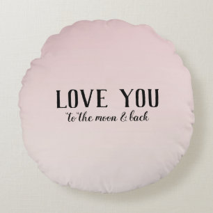 Blush Pink Ombre Round Cushion