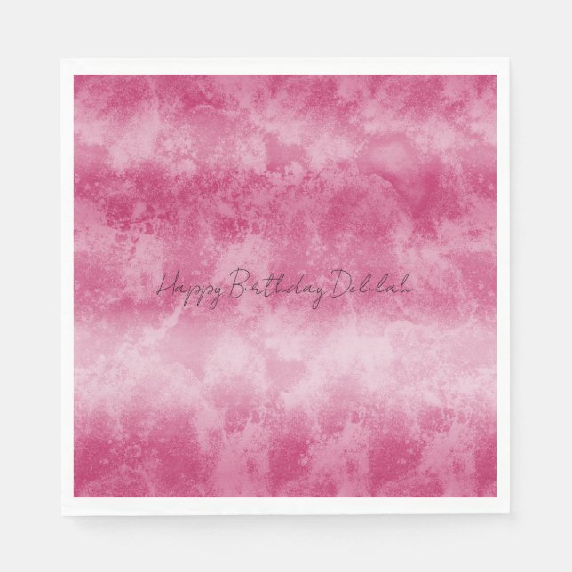 Blush Pink Ombre Stripes         Napkin (Front)