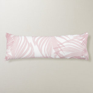 Blush Pink Palm Bliss 1 #tropical #art Body Cushion