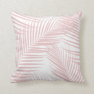 Blush Pink Palm Leaves Dream Cali Summer Vibes #2 Cushion