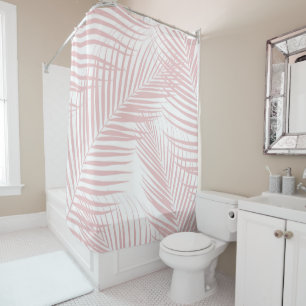 Blush Pink Palm Leaves Dream Cali Summer Vibes #2 Shower Curtain