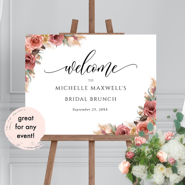 Blush Pink Pampas Grass Bridal /Other Welcome Sign (Creator Uploaded)