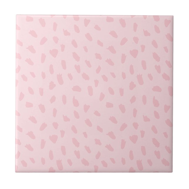 Blush Pink Pattern Ceramic Tile (Front)
