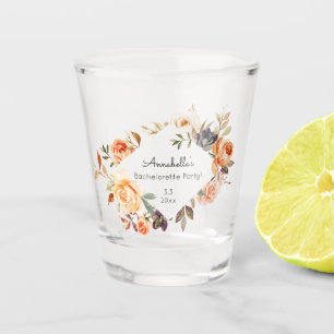 Blush Pink & Peach Bachelorette Party Shot Glass