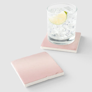 Blush Pink Peach Ombre Stone Coaster