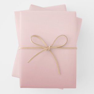 Blush Pink Peach Ombre Wrapping Paper Sheet