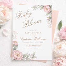 Blush Pink Peonies in Bloom Baby Shower 
