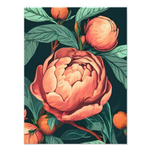 Blush Pink Peony Canvas Art Photo Print