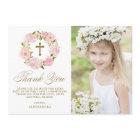 Blush Pink Peony Wreath Gold First Holy Communion