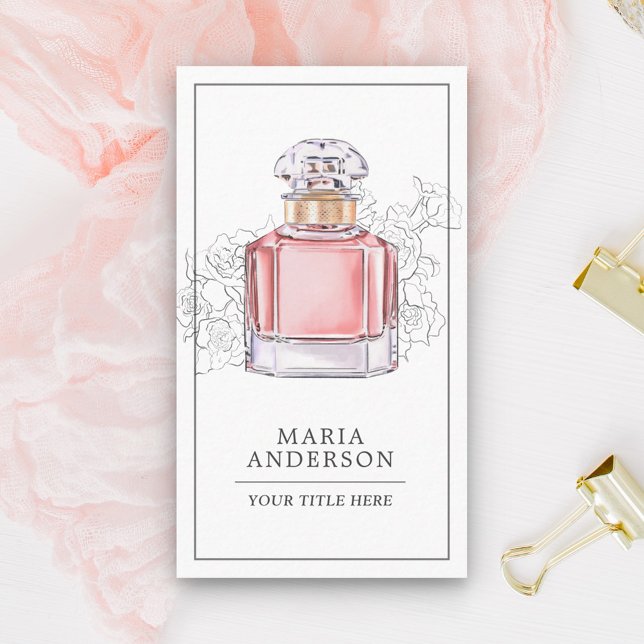 Blush Pink Perfume Bottle Business Card (Creator Uploaded)