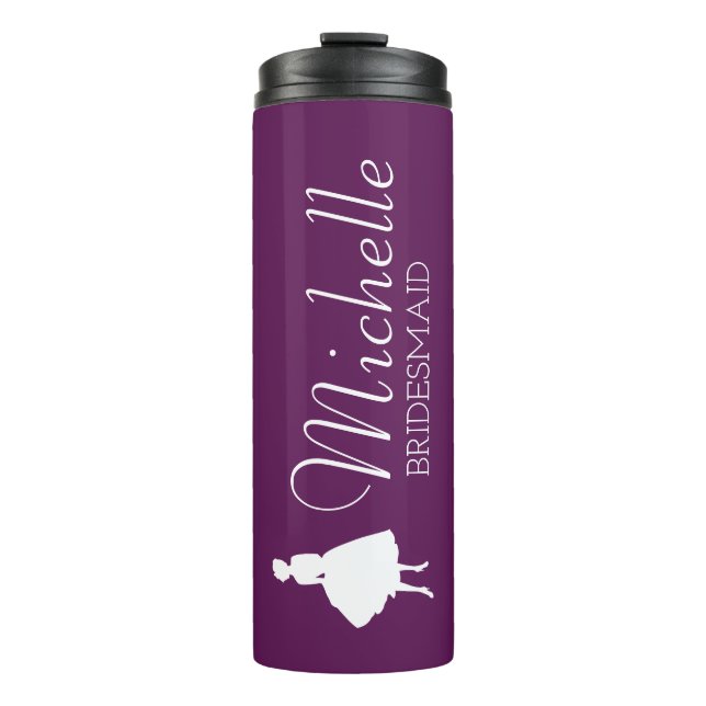 Blush Pink Personalised Bridesmaid  Thermal Tumble Thermal Tumbler (Front)