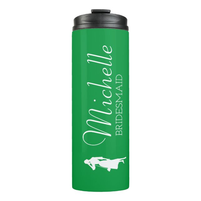 Blush Pink Personalised Bridesmaid  Thermal Tumble Thermal Tumbler (Front)